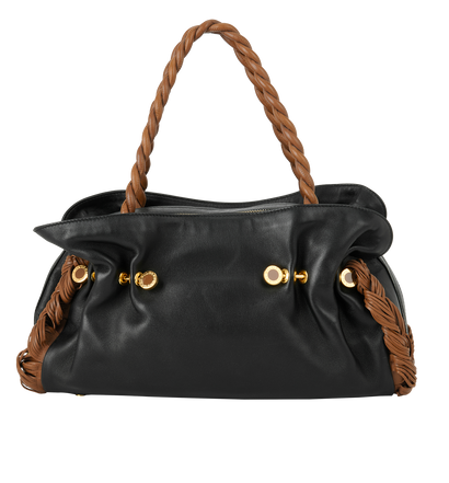 Twistino Tina Handbag, &pound;450, Handbags, Black/Brown, Leather, Front view